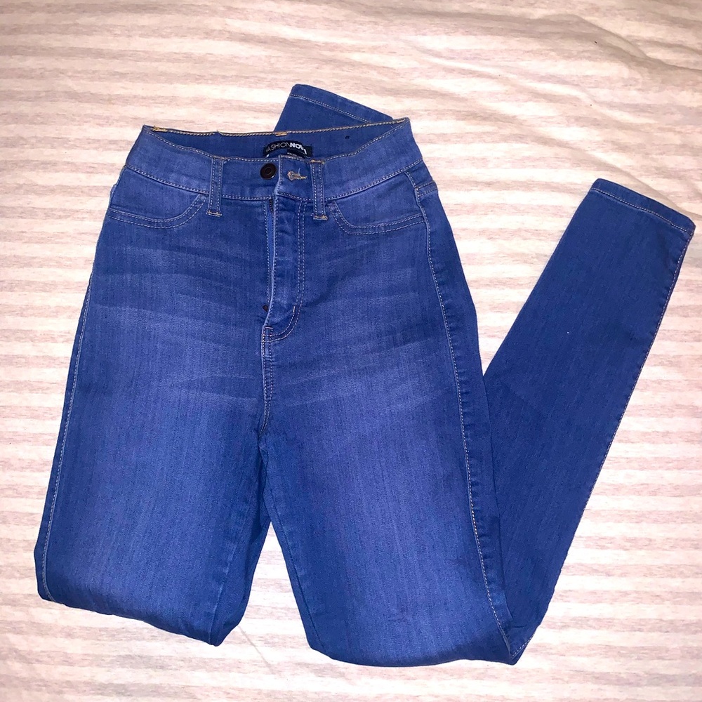(Never worn) High Rise Skinny Jeans - Blue